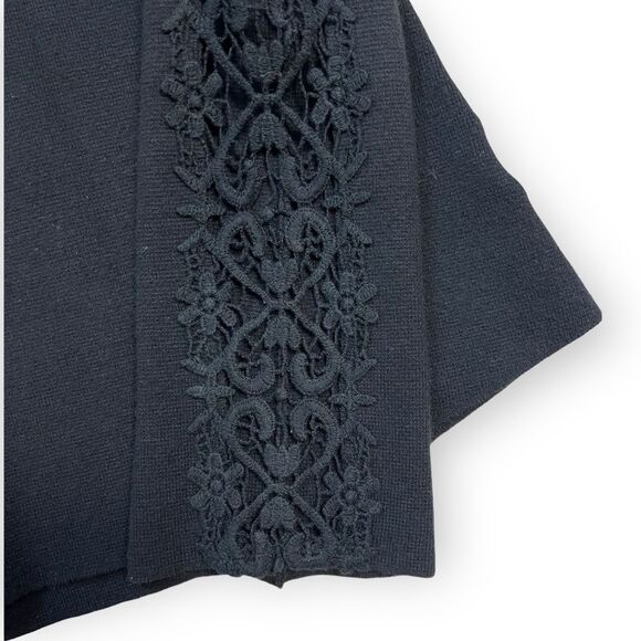 Anthropologie Knitted & Knotted Crochet Trim Mock Neck Sweater - Picture 8 of 12